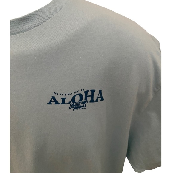 LOCAL MOTION Aloha Light Blue Surf Tee Shirt Men XL - Picture 3 of 6